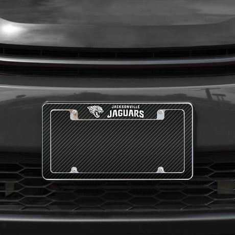 NFL Jacksonville Jaguars All Over Chrome License Plate Frame Fan Gear NFL Jacksonville Jaguars