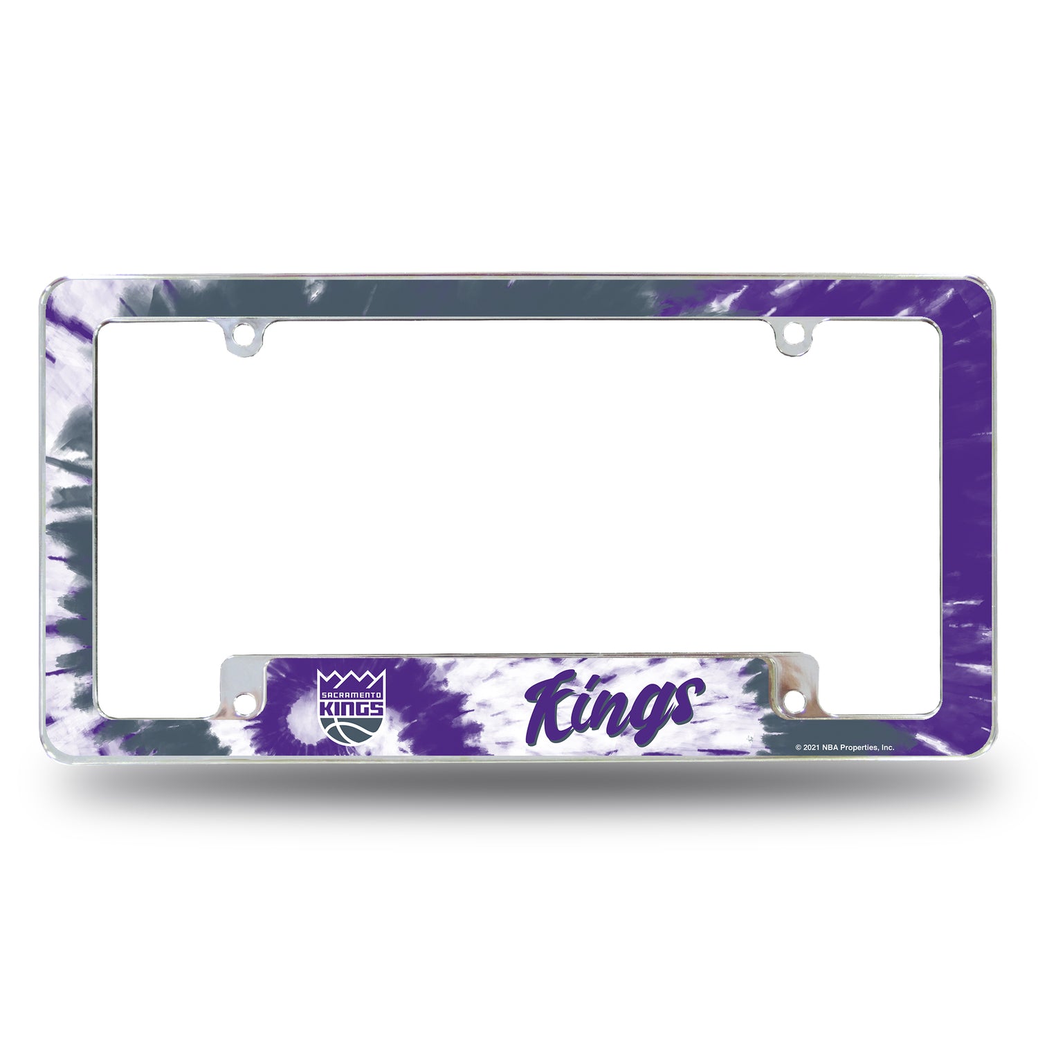NBA Sacramento Kings All Over Chrome License Plate Frame Fan Gear NBA Sacramento Kings