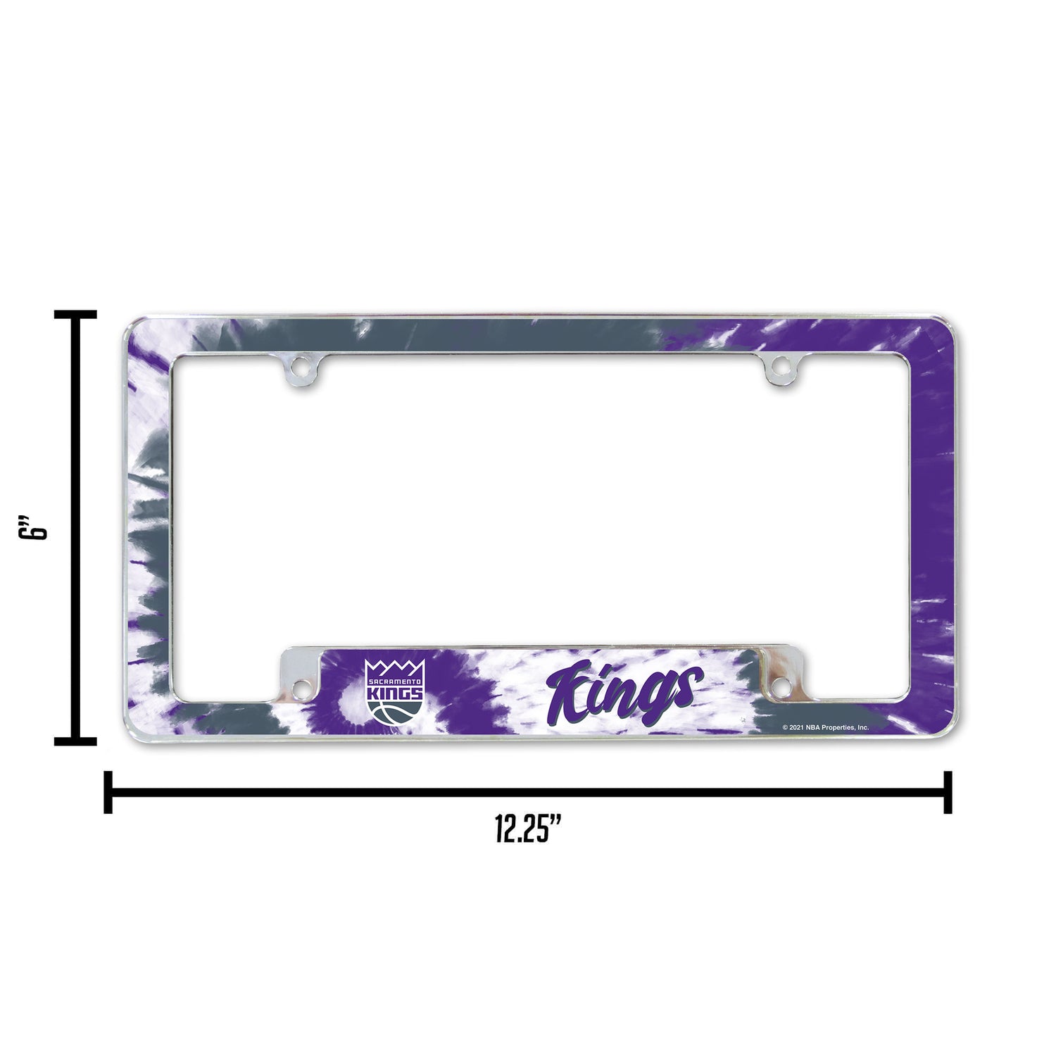 NBA Sacramento Kings All Over Chrome License Plate Frame Fan Gear NBA Sacramento Kings
