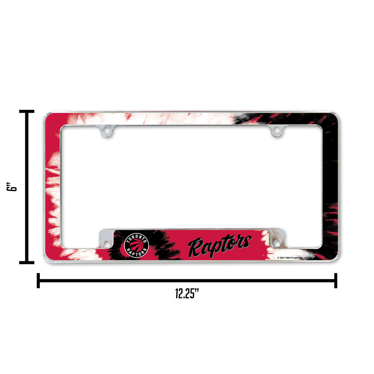 NBA Toronto Raptors All Over Chrome License Plate Frame Fan Gear NBA Toronto Raptors