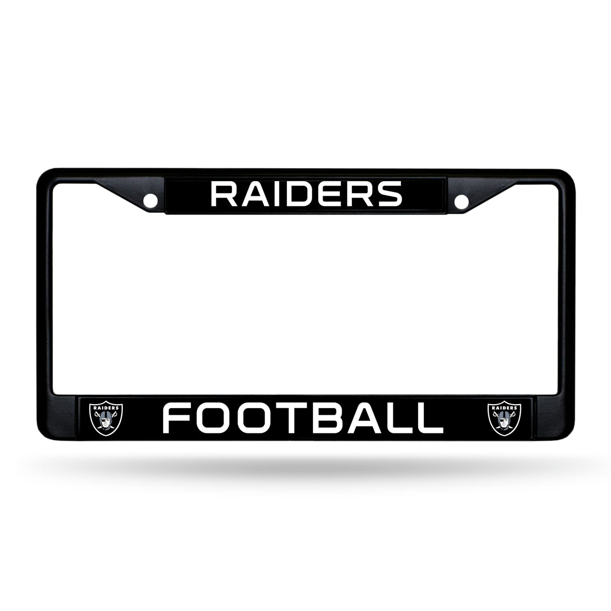 NFL Las Vegas Raiders Black Chrome License Plate Frame Fan Gear NFL Las Vegas Raiders