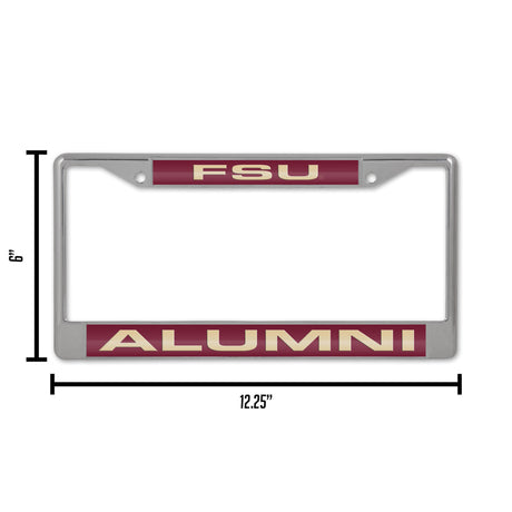 NCAA Florida State Seminoles Laser Cut Chrome License Plate Frame Fan Gear NCAA Florida State Seminoles