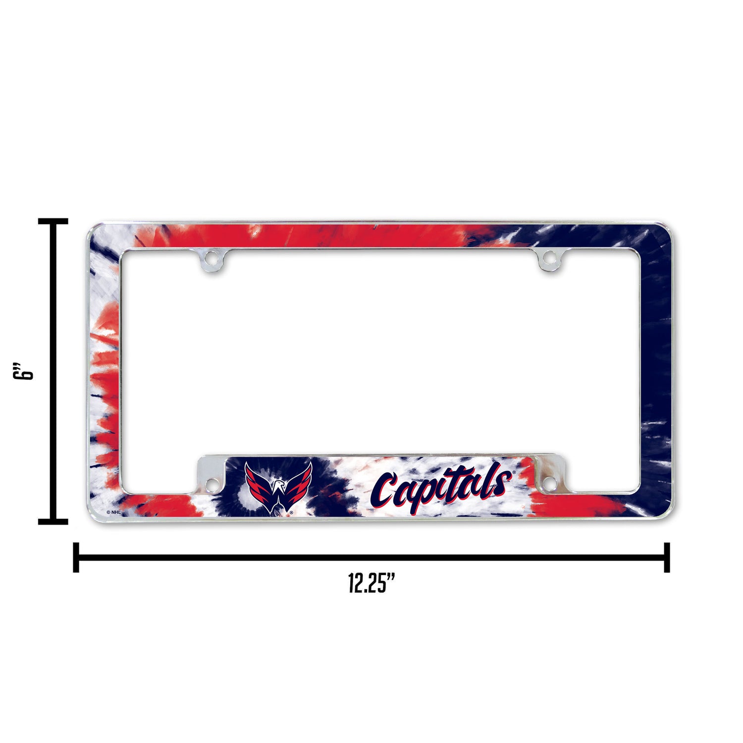 NHL Washington Capitals All Over Chrome License Plate Frame Fan Gear NHL Washington Capitals