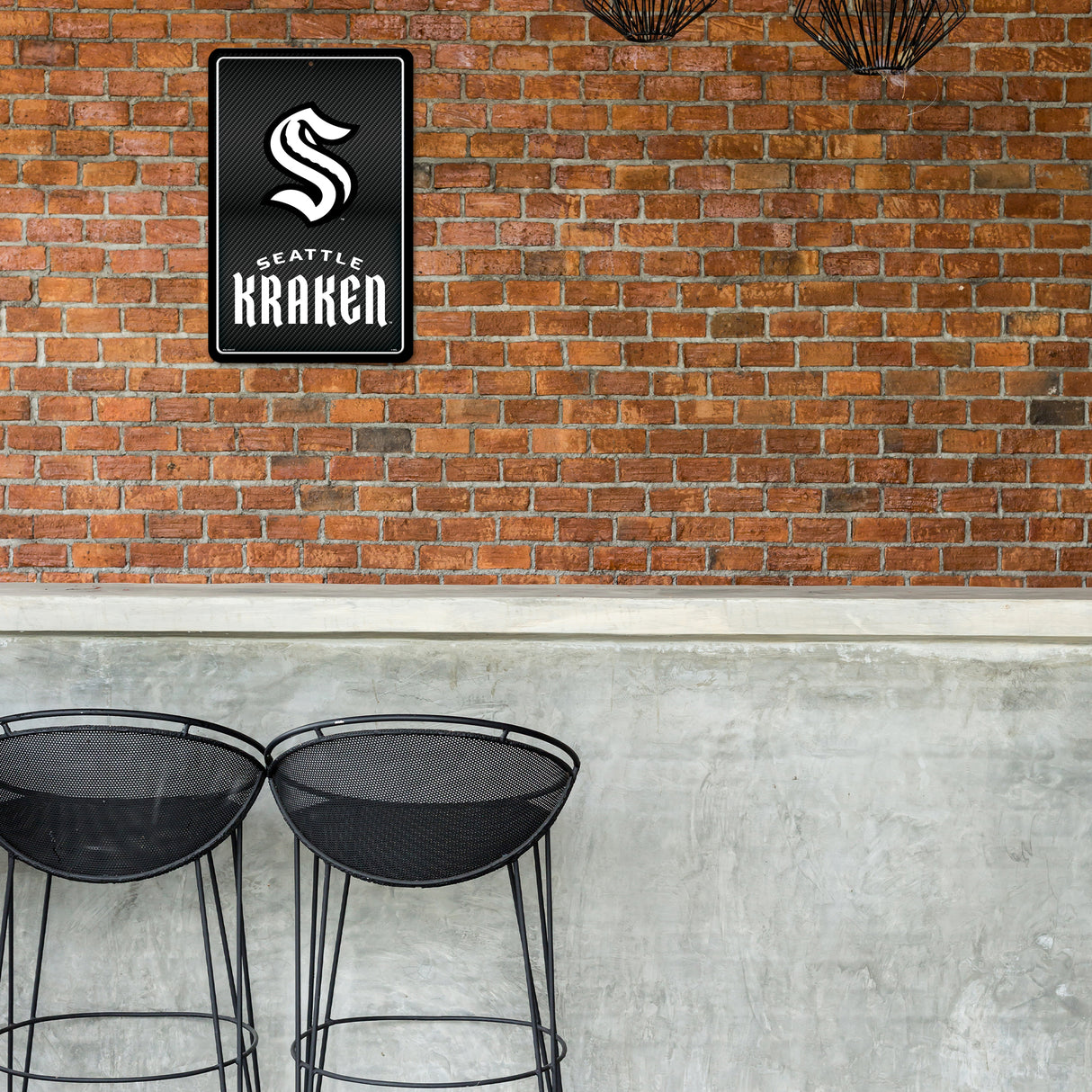 NHL Seattle Kraken Large Metal Sign Fan Gear NHL Seattle Kraken