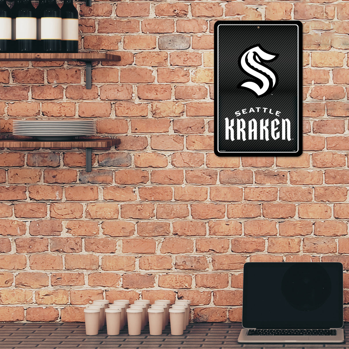 NHL Seattle Kraken Large Metal Sign Fan Gear NHL Seattle Kraken