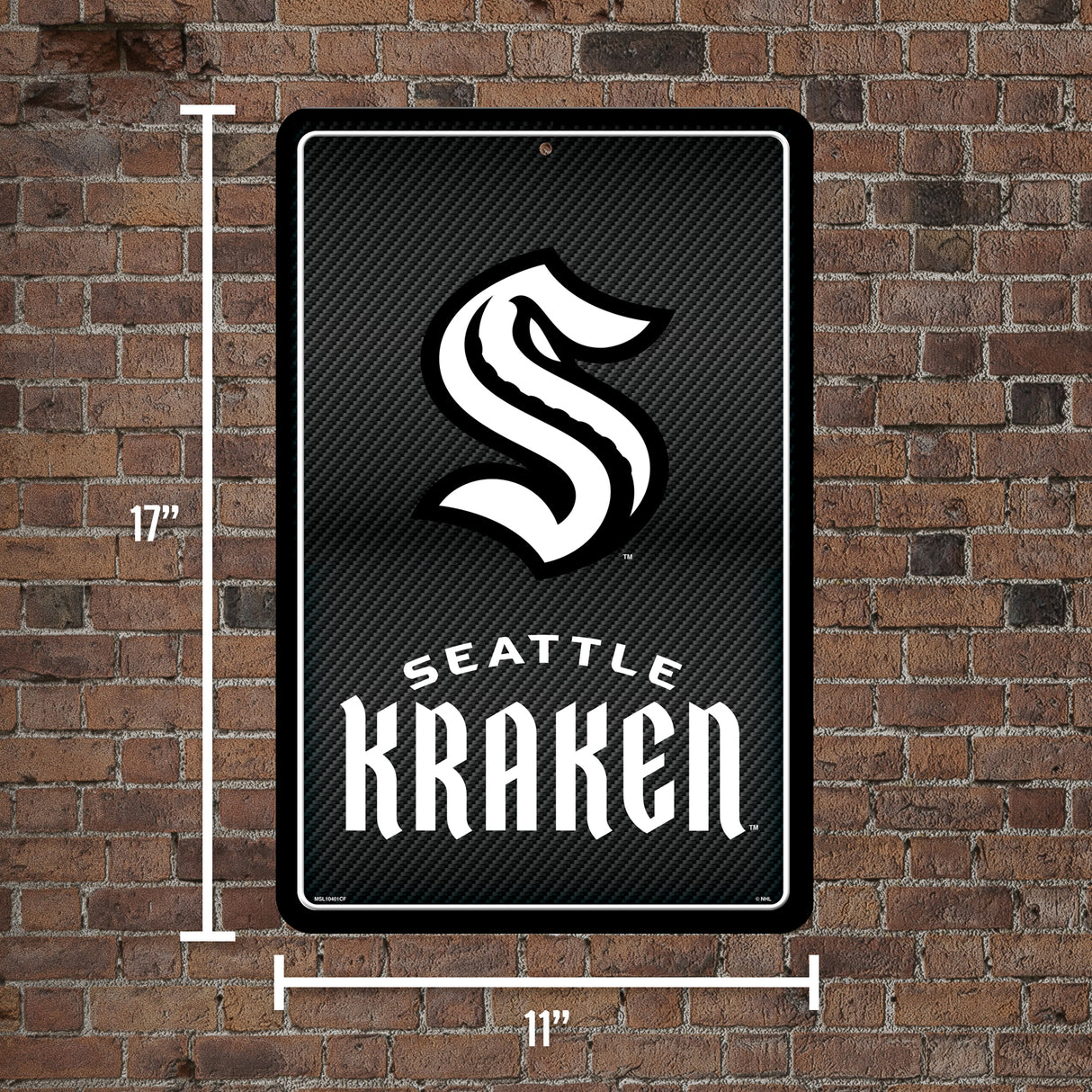 NHL Seattle Kraken Large Metal Sign Fan Gear NHL Seattle Kraken