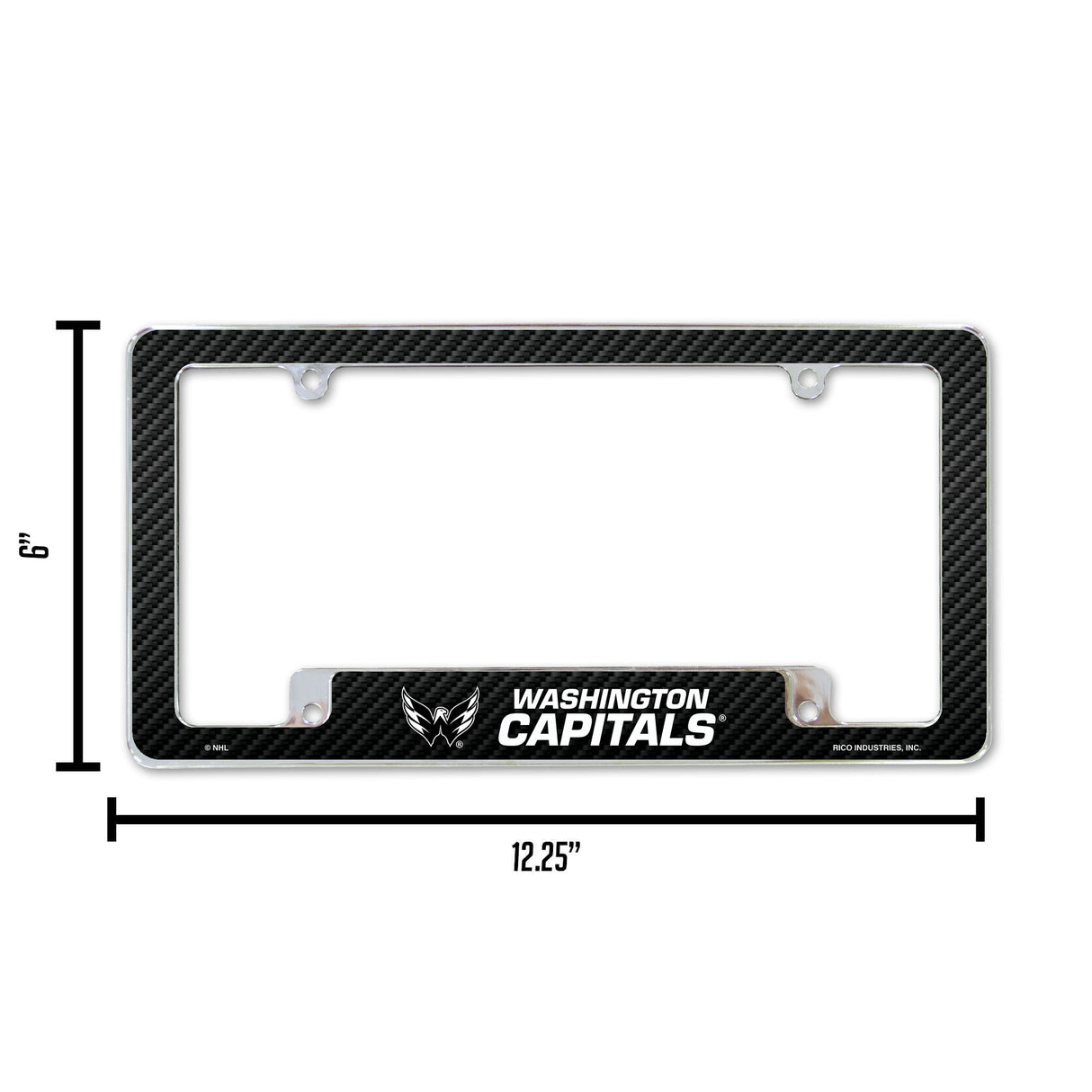 NHL Washington Capitals All Over Chrome License Plate Frame Fan Gear NHL Washington Capitals