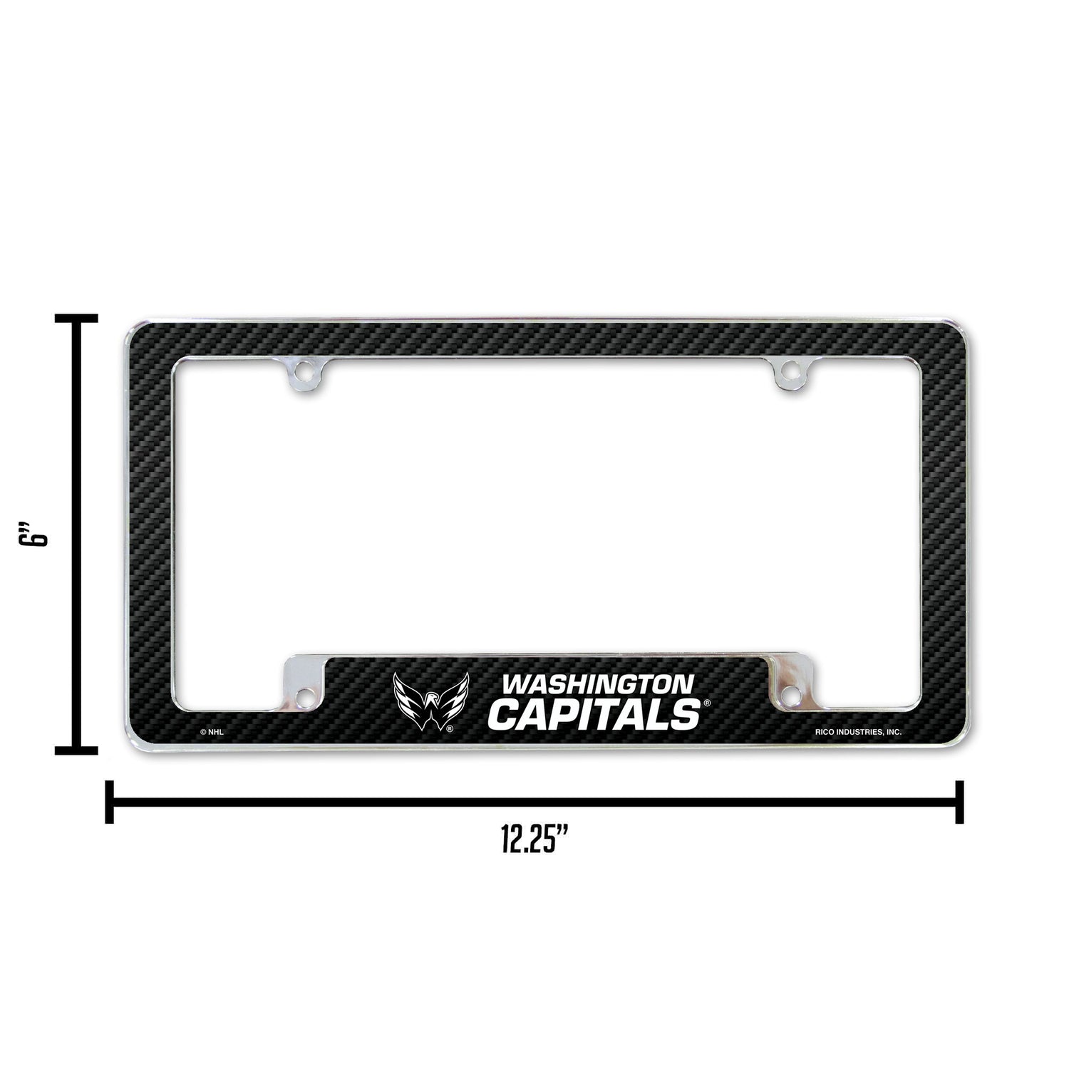 NHL Washington Capitals All Over Chrome License Plate Frame Fan Gear NHL Washington Capitals
