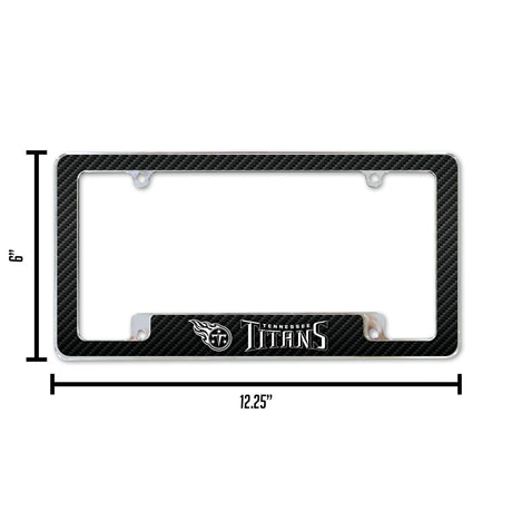 NFL Tennessee Titans All Over Chrome License Plate Frame Fan Gear NFL Tennessee Titans