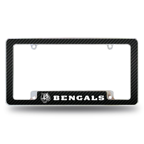 NFL Cincinnati Bengals All Over Chrome License Plate Frame Fan Gear NFL Cincinnati Bengals