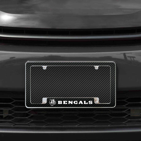 NFL Cincinnati Bengals All Over Chrome License Plate Frame Fan Gear NFL Cincinnati Bengals