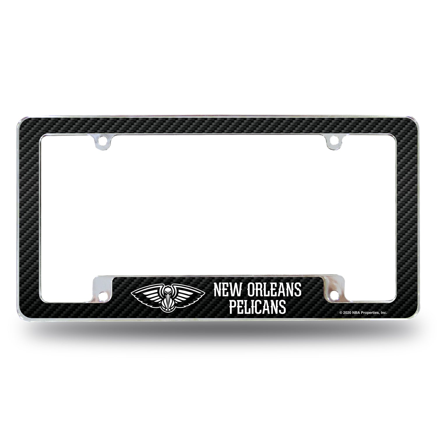 NBA New Orleans Pelicans All Over Chrome License Plate Frame Fan Gear NBA New Orleans Pelicans
