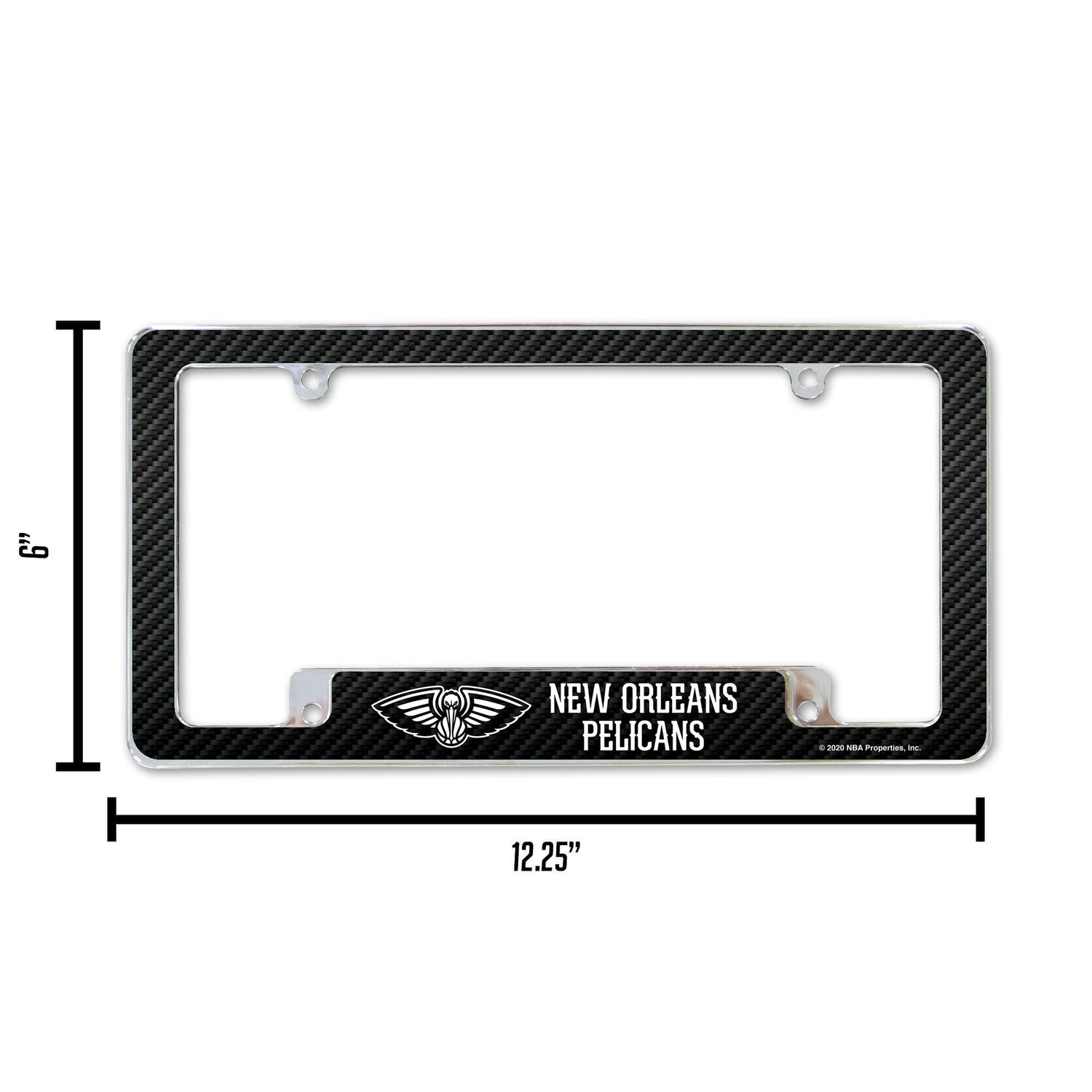 NBA New Orleans Pelicans All Over Chrome License Plate Frame Fan Gear NBA New Orleans Pelicans