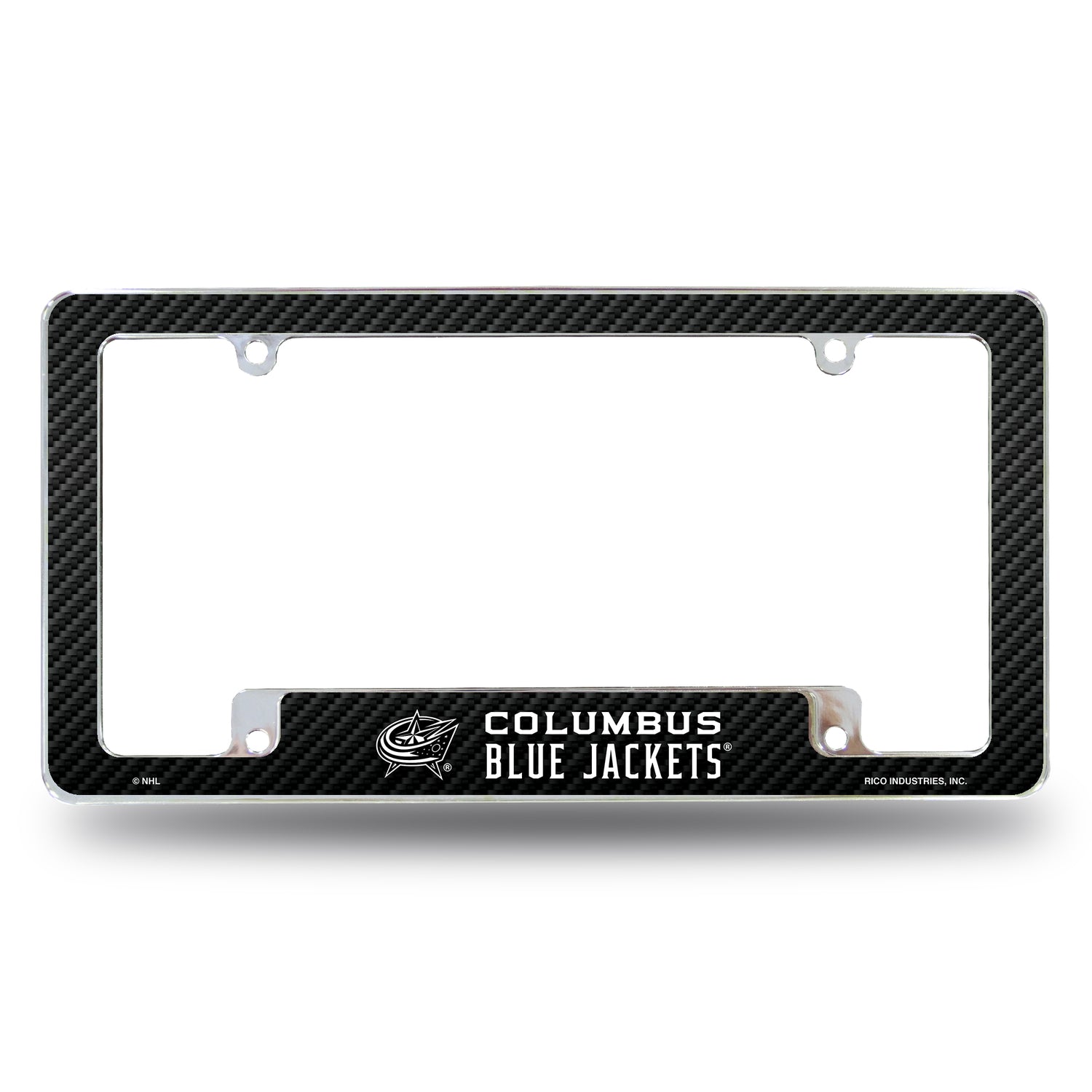 NHL Columbus Blue Jackets All Over Chrome Frame Fan Gear NHL Columbus Blue Jackets