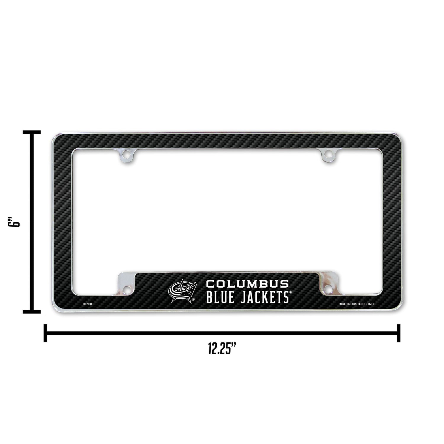 NHL Columbus Blue Jackets All Over Chrome Frame Fan Gear NHL Columbus Blue Jackets