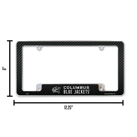 NHL Columbus Blue Jackets All Over Chrome License Plate Frame Fan Gear NHL Columbus Blue Jackets