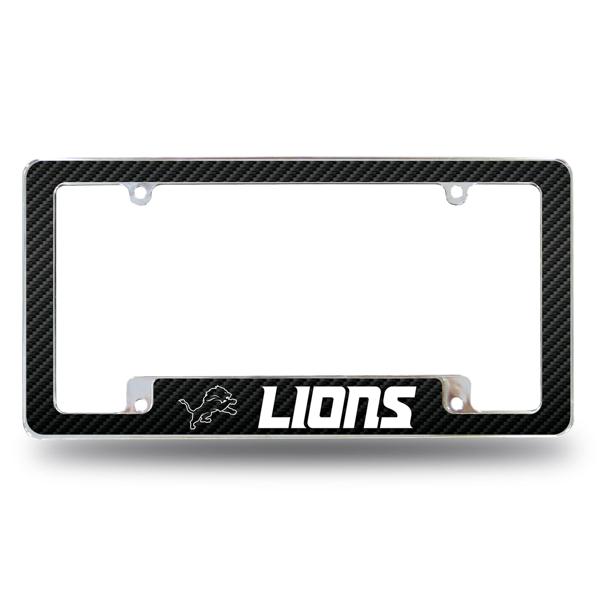 NFL Detroit Lions All Over Chrome License Plate Frame Fan Gear NFL Detroit Lions