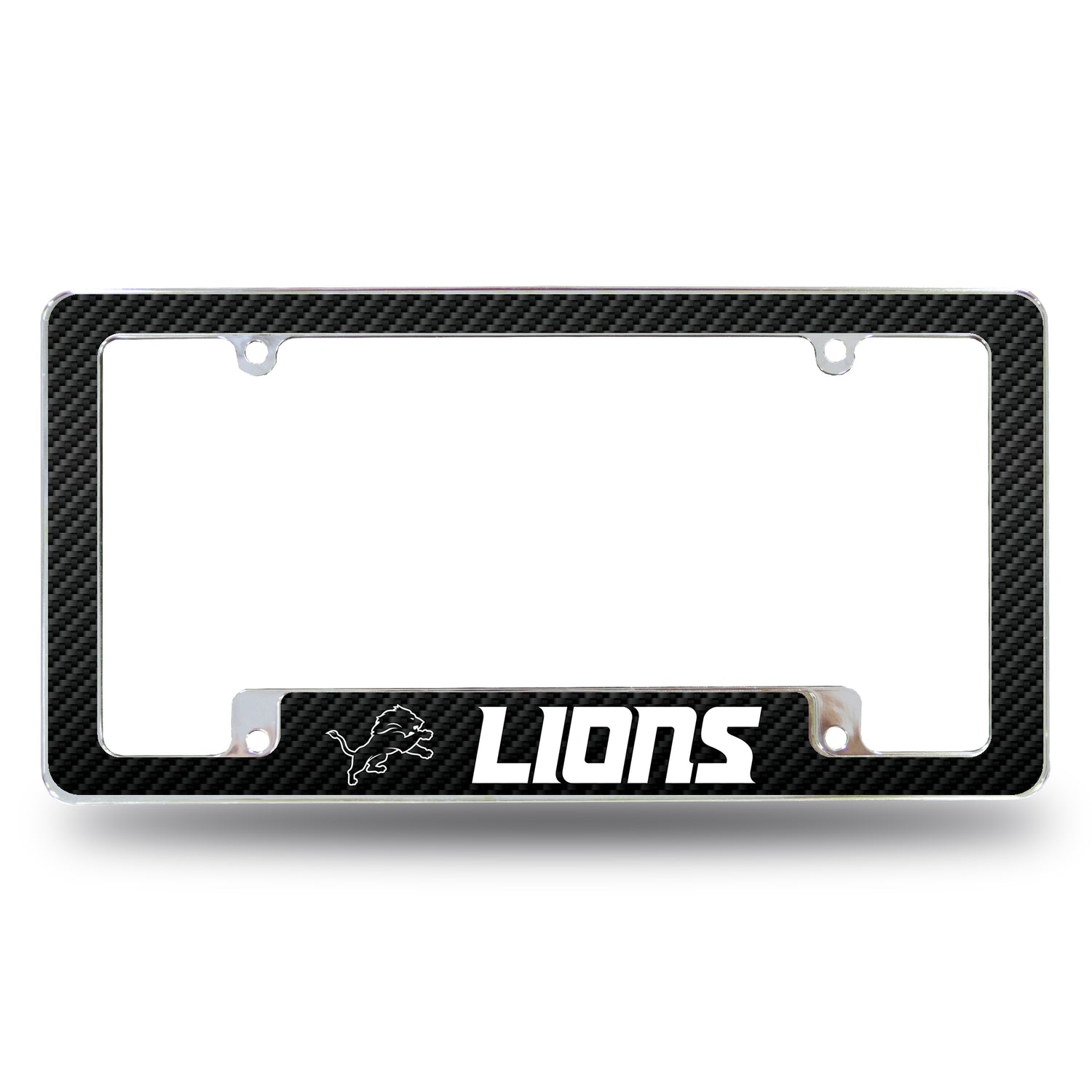 NFL Detroit Lions All Over Chrome License Plate Frame Fan Gear NFL Detroit Lions