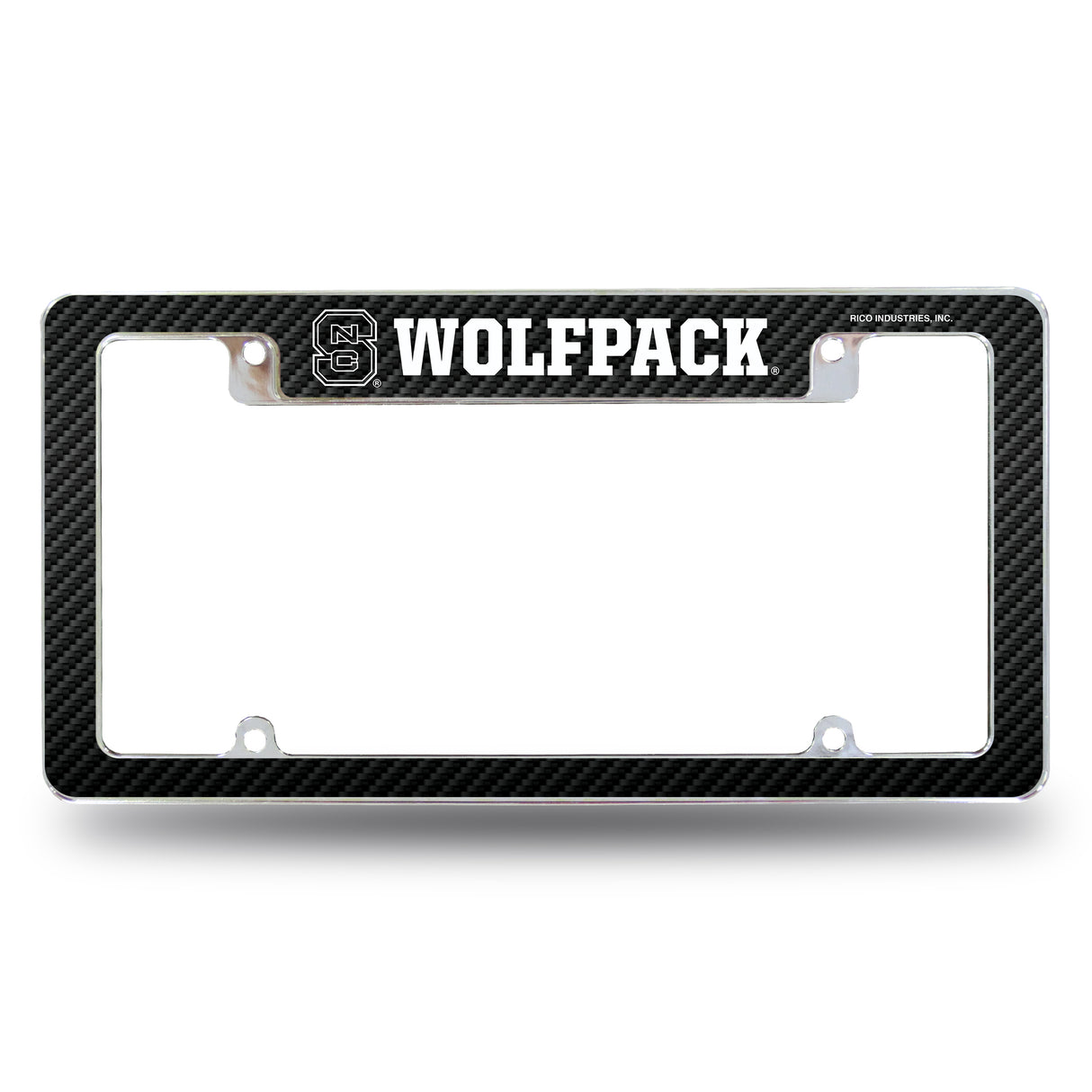 NCAA North Carolina State Wolfpack All Over Chrome License Plate Frame Fan Gear NCAA North Carolina State Wolfpack