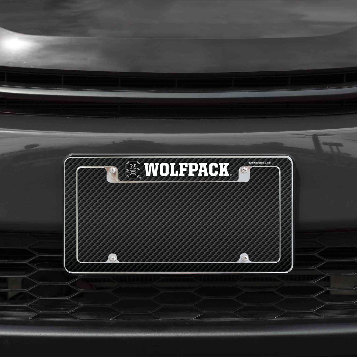 NCAA North Carolina State Wolfpack All Over Chrome License Plate Frame Fan Gear NCAA North Carolina State Wolfpack