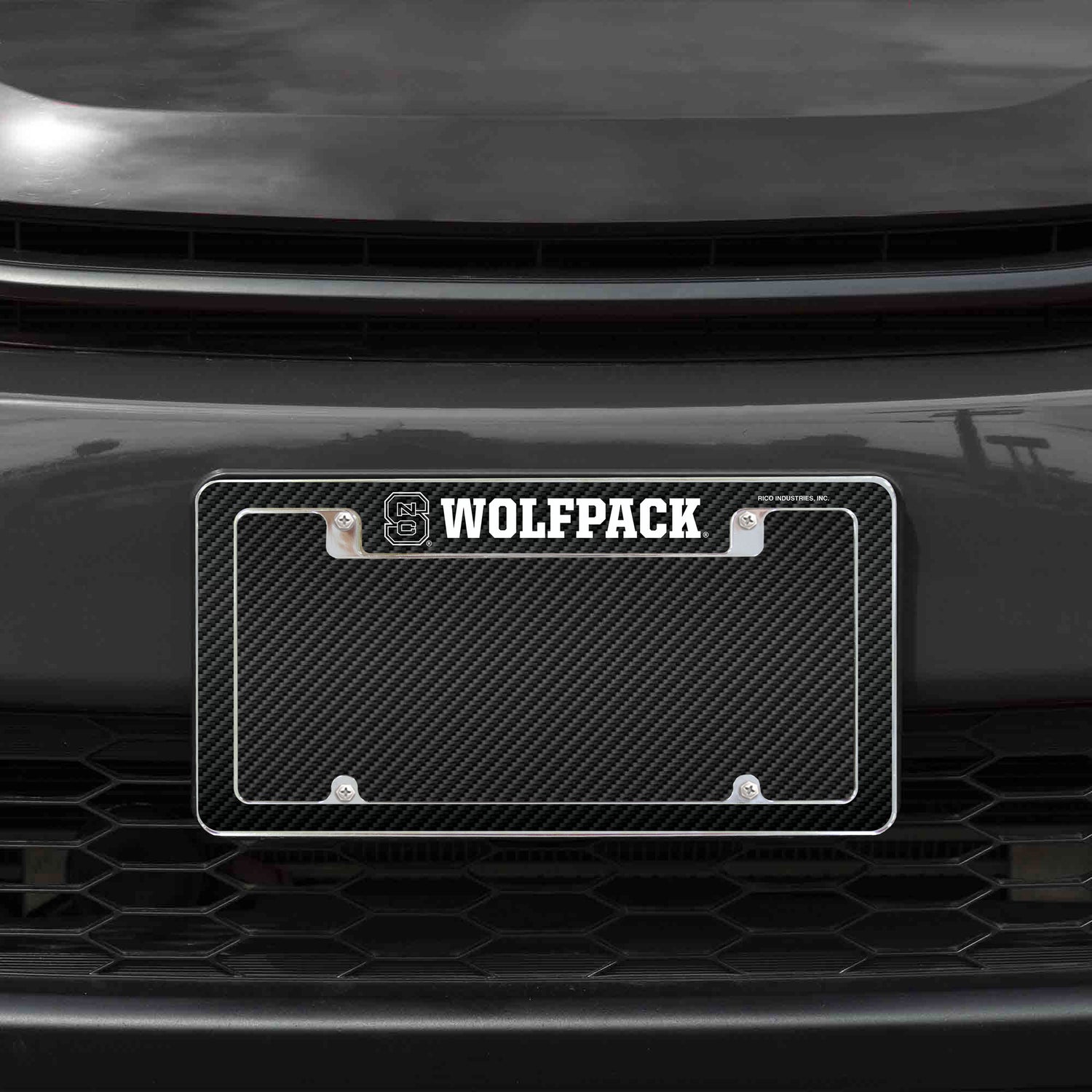 NCAA North Carolina State Wolfpack All Over Chrome License Plate Frame Fan Gear NCAA North Carolina State Wolfpack
