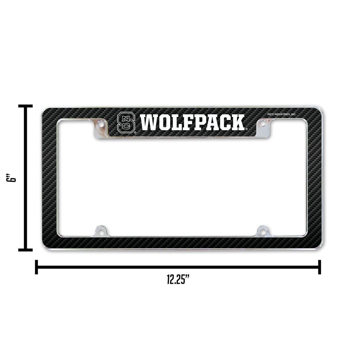 NCAA North Carolina State Wolfpack All Over Chrome License Plate Frame Fan Gear NCAA North Carolina State Wolfpack