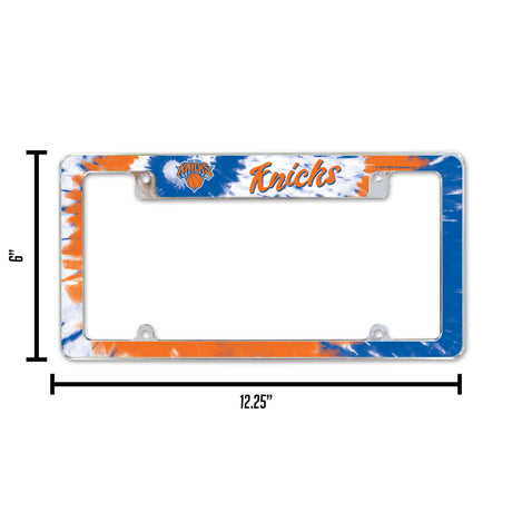 NBA New York Knicks All Over Chrome License Plate Frame Fan Gear NBA New York Knicks