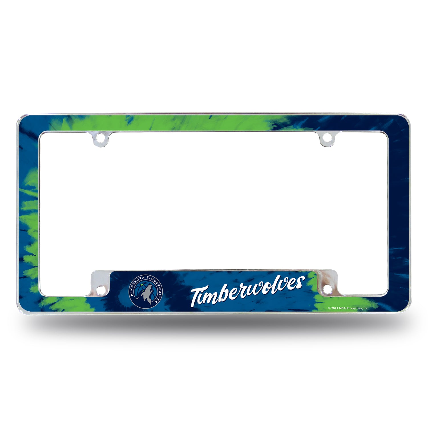 NBA Minnesota Timberwolves All Over Chrome License Plate Frame Fan Gear NBA Minnesota Timberwolves