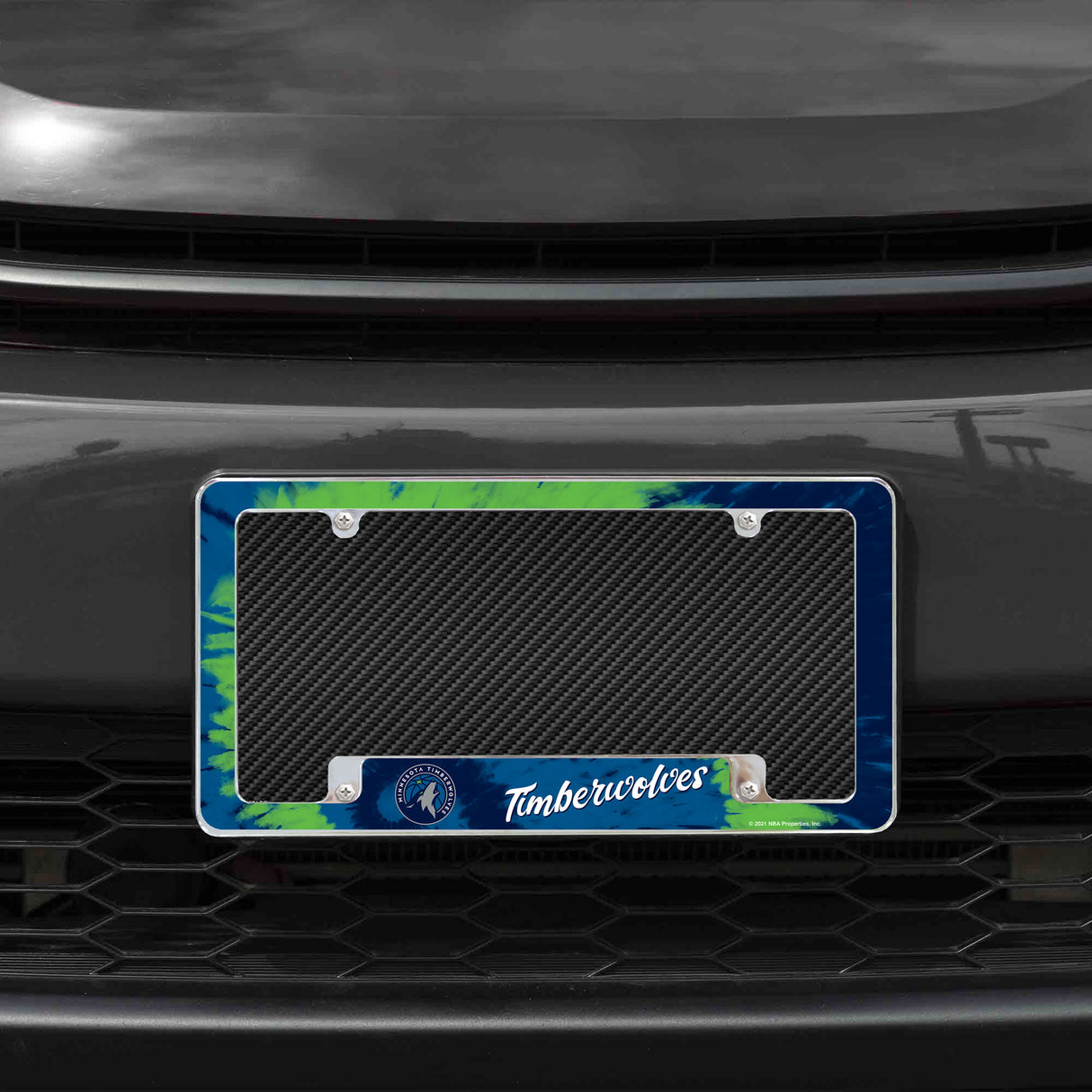 NBA Minnesota Timberwolves All Over Chrome License Plate Frame Fan Gear NBA Minnesota Timberwolves