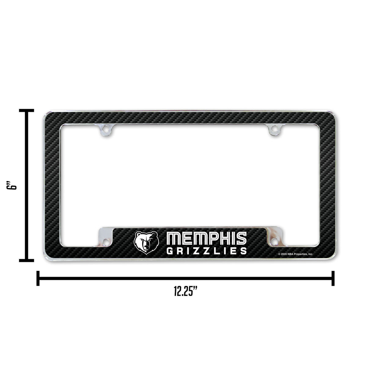 NBA Memphis Grizzlies All Over Chrome Frame Fan Gear NBA Memphis Grizzlies