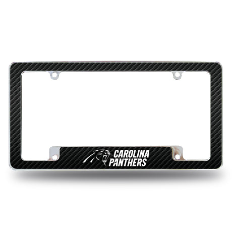 NFL Carolina Panthers All Over Chrome License Plate Frame Fan Gear NFL Carolina Panthers