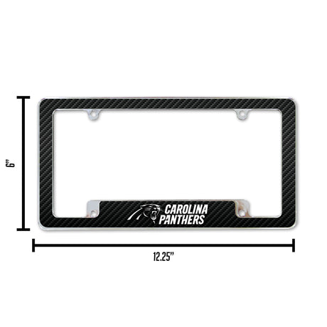 NFL Carolina Panthers All Over Chrome License Plate Frame Fan Gear NFL Carolina Panthers