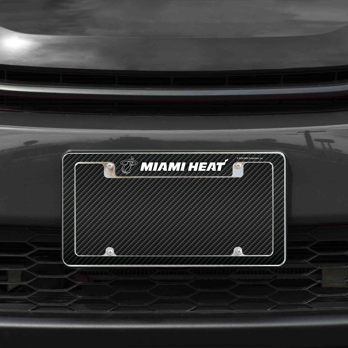 NBA Miami Heat All Over Chrome License Plate Frame Fan Gear NBA Miami Heat
