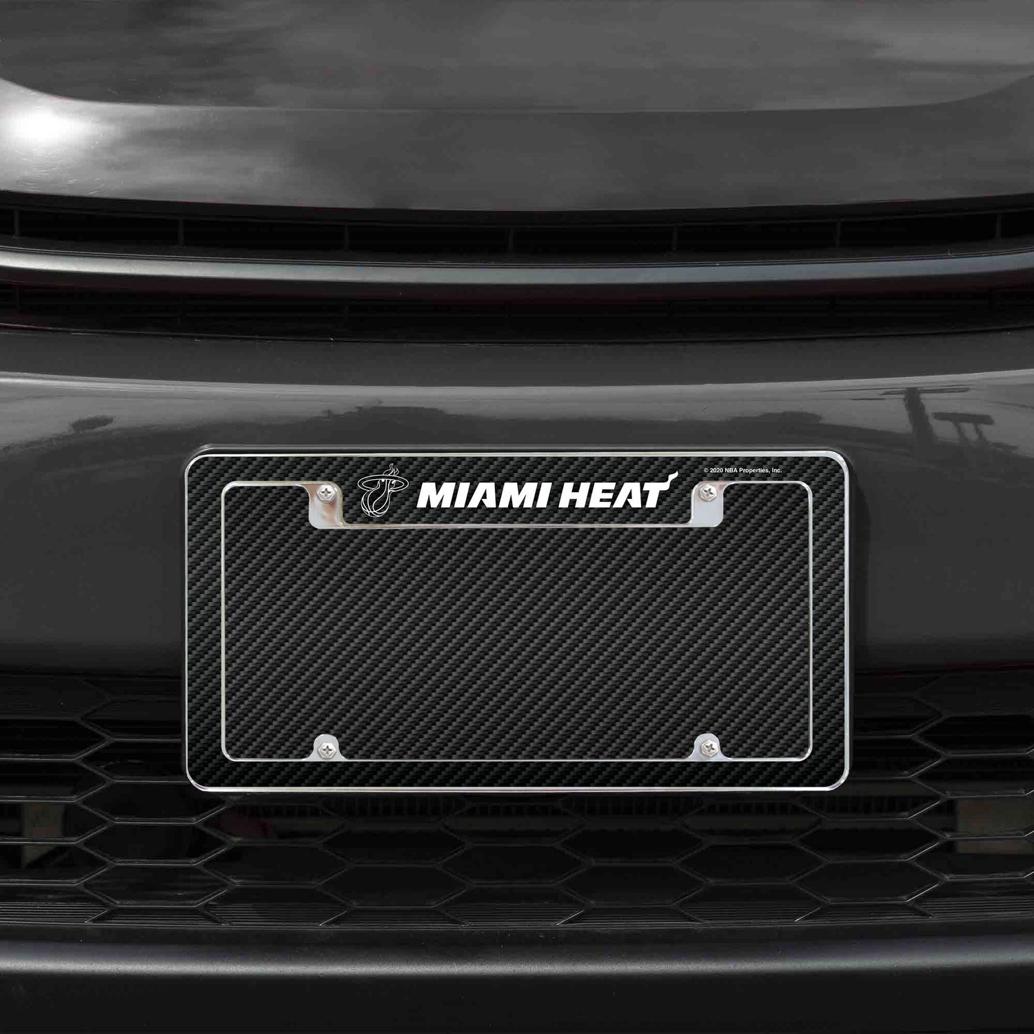 NBA Miami Heat All Over Chrome License Plate Frame Fan Gear NBA Miami Heat