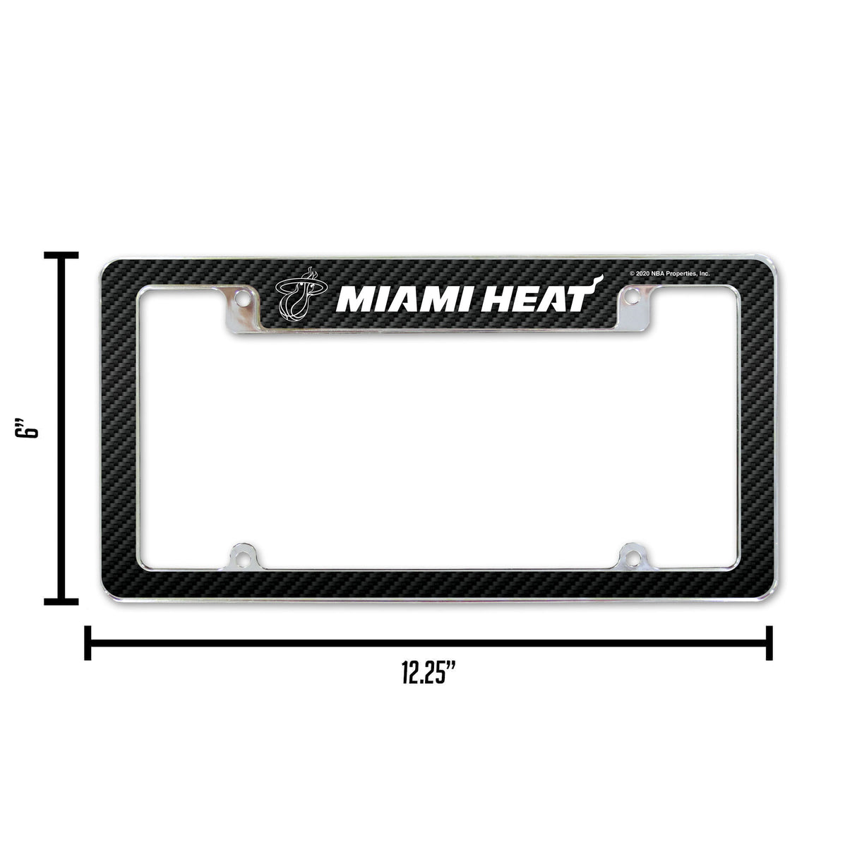 NBA Miami Heat All Over Chrome License Plate Frame Fan Gear NBA Miami Heat
