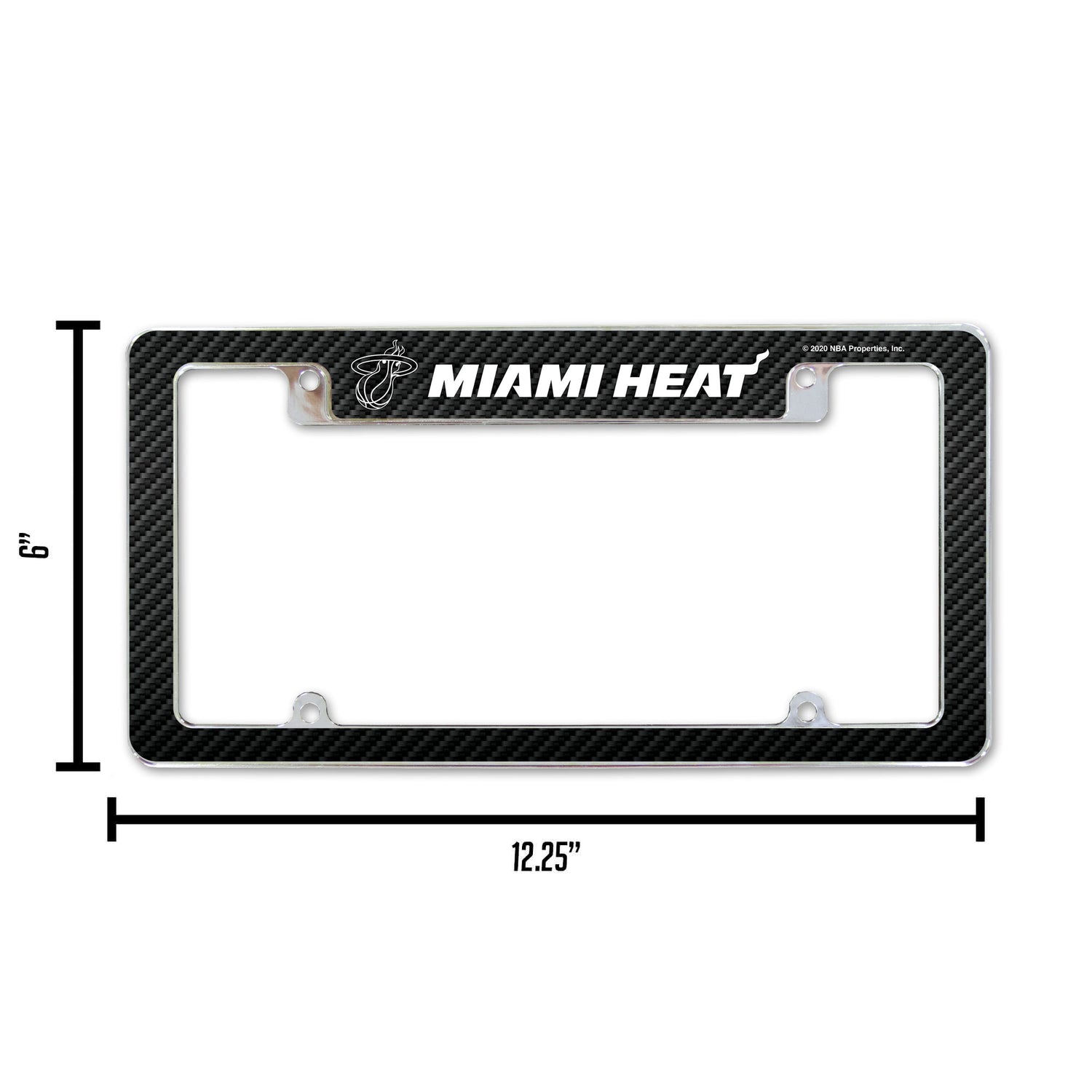 NBA Miami Heat All Over Chrome License Plate Frame Fan Gear NBA Miami Heat