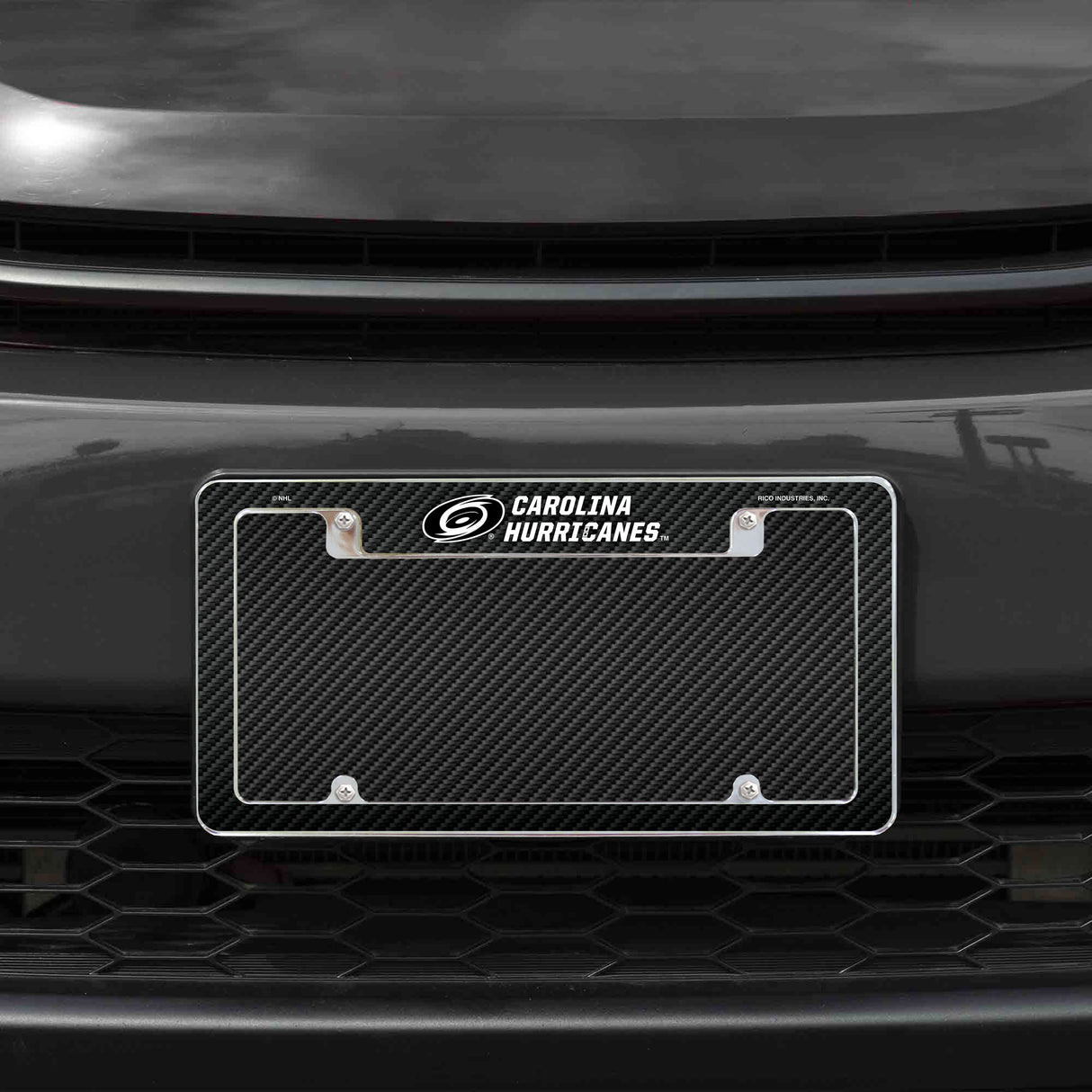 NHL Carolina Hurricanes All Over Chrome License Plate Frame Fan Gear NHL Carolina Hurricanes