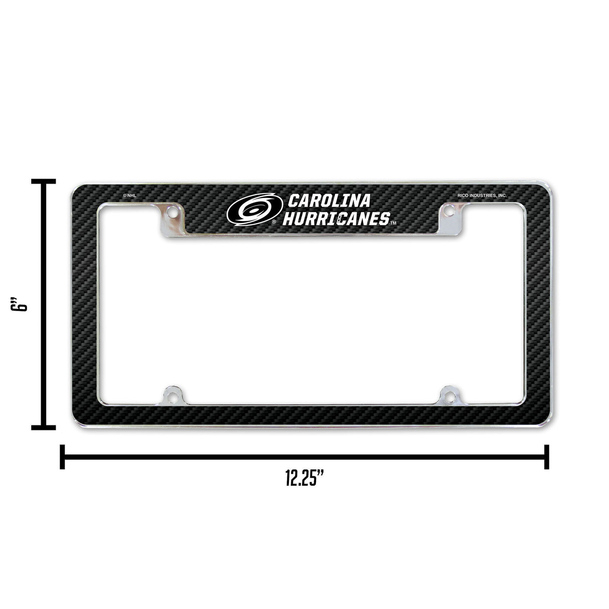 NHL Carolina Hurricanes All Over Chrome License Plate Frame Fan Gear NHL Carolina Hurricanes