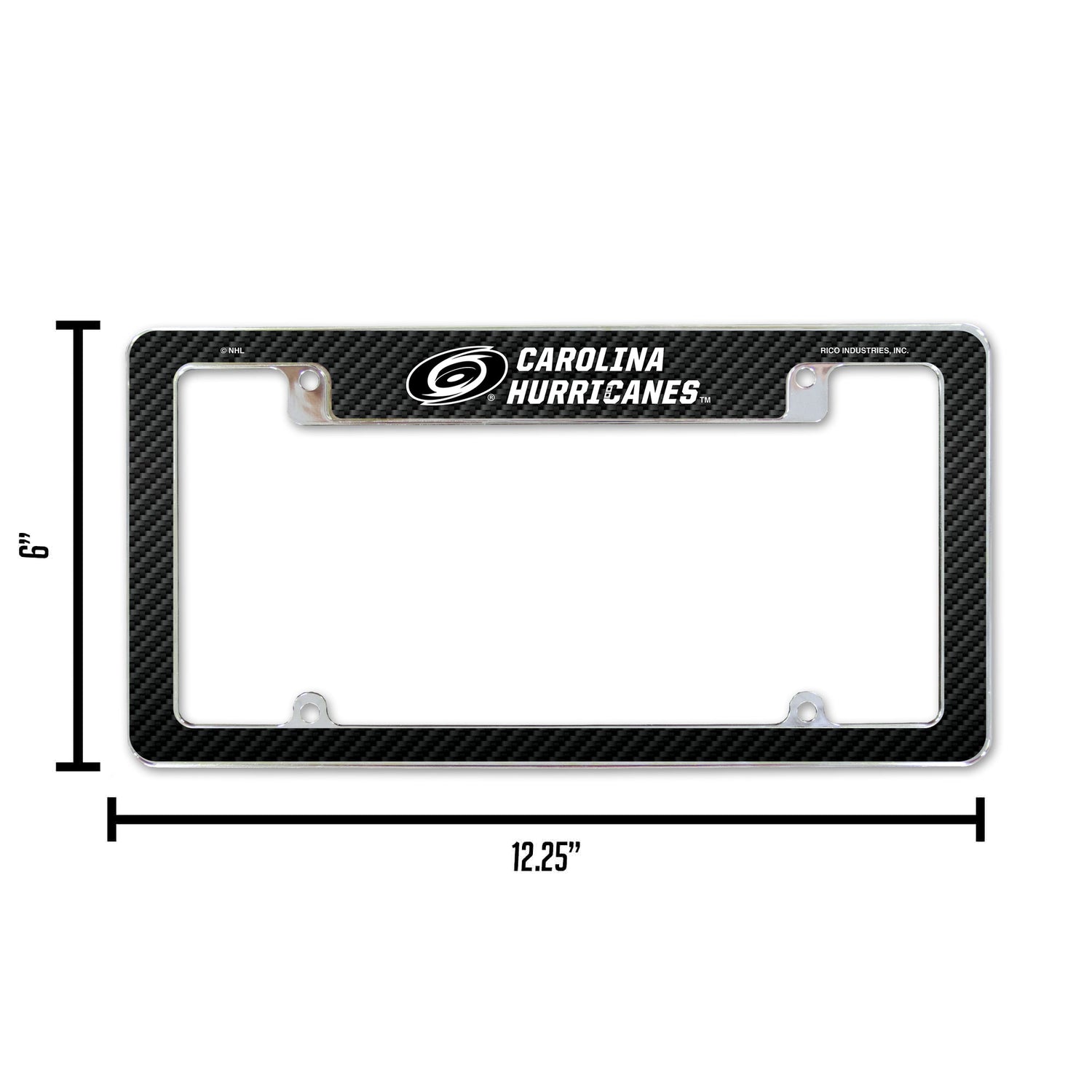 NHL Carolina Hurricanes All Over Chrome License Plate Frame Fan Gear NHL Carolina Hurricanes