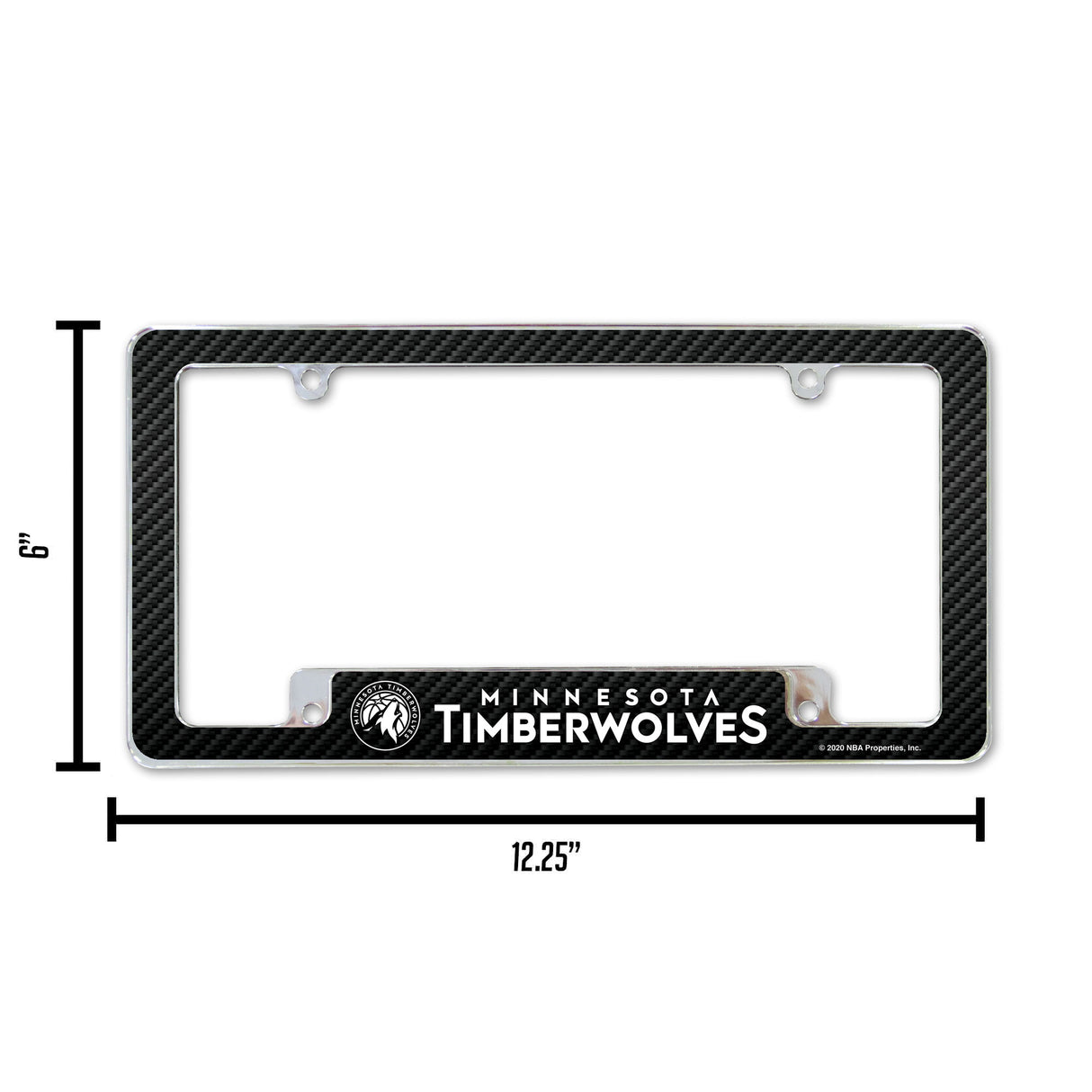 NBA Minnesota Timberwolves All Over Chrome License Plate Frame Fan Gear NBA Minnesota Timberwolves