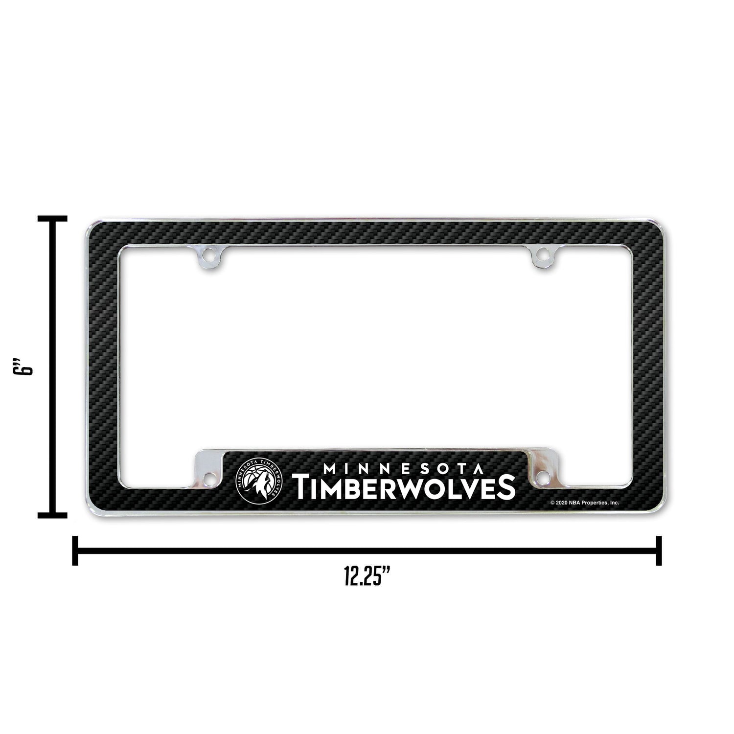 NBA Minnesota Timberwolves All Over Chrome License Plate Frame Fan Gear NBA Minnesota Timberwolves