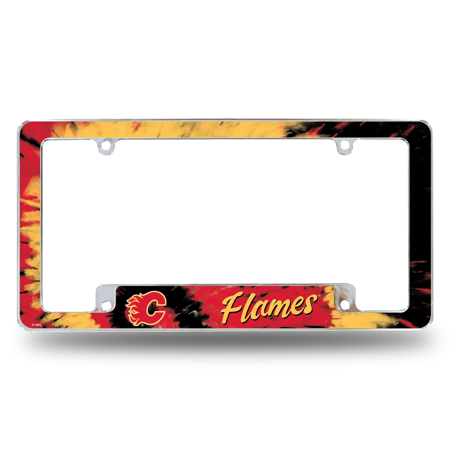NHL Calgary Flames All Over Chrome License Plate Frame Fan Gear NHL Calgary Flames