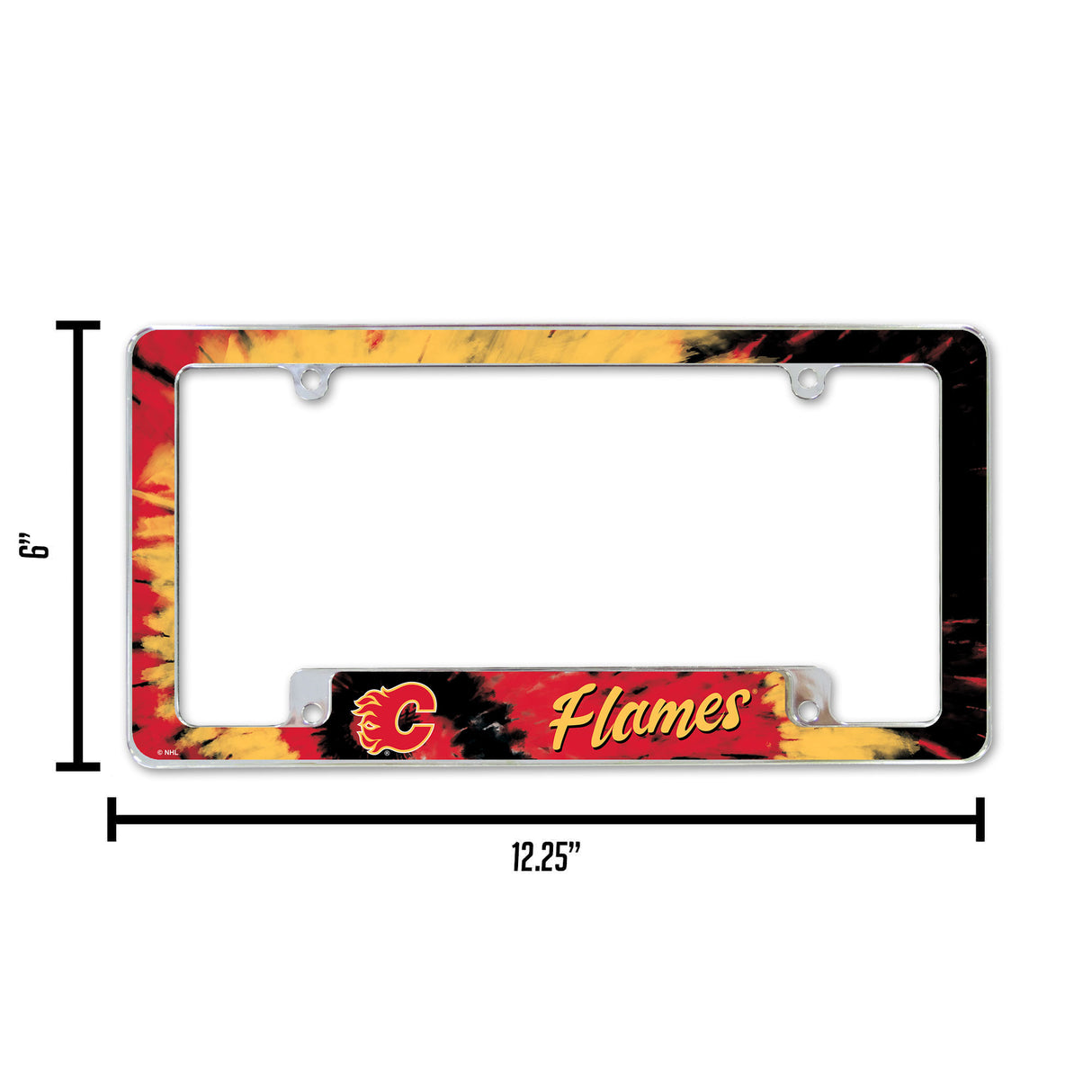 NHL Calgary Flames All Over Chrome License Plate Frame Fan Gear NHL Calgary Flames