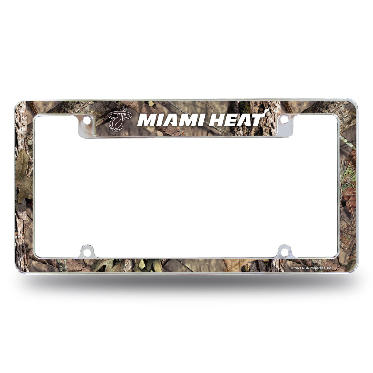 NBA Miami Heat All Over Chrome License Plate Frame Fan Gear NBA Miami Heat