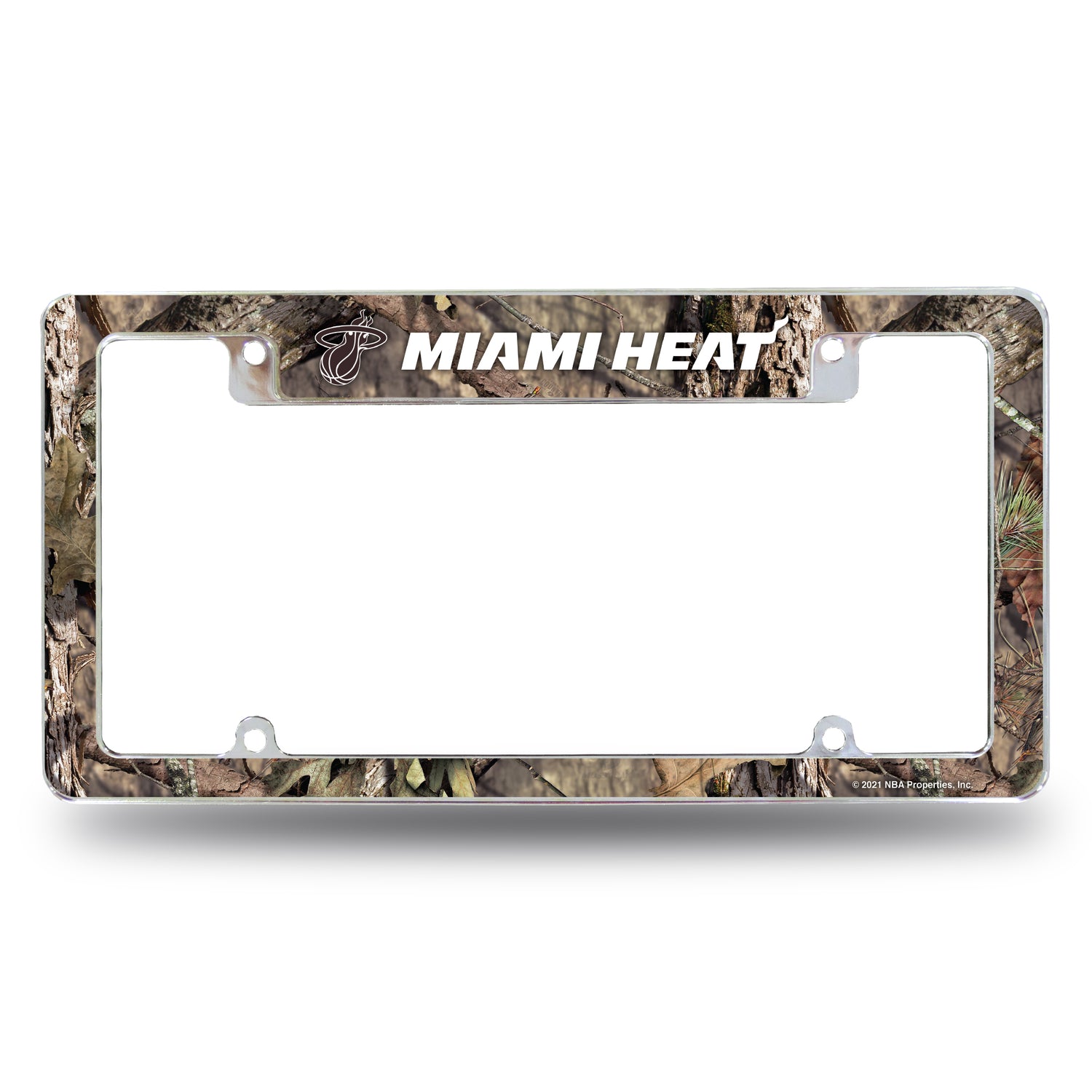 NBA Miami Heat All Over Chrome License Plate Frame Fan Gear NBA Miami Heat