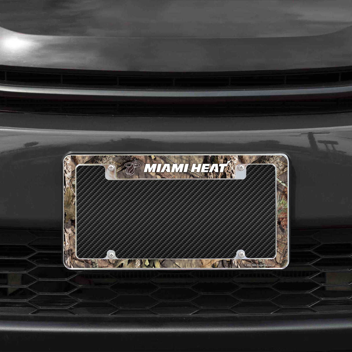 NBA Miami Heat All Over Chrome License Plate Frame Fan Gear NBA Miami Heat