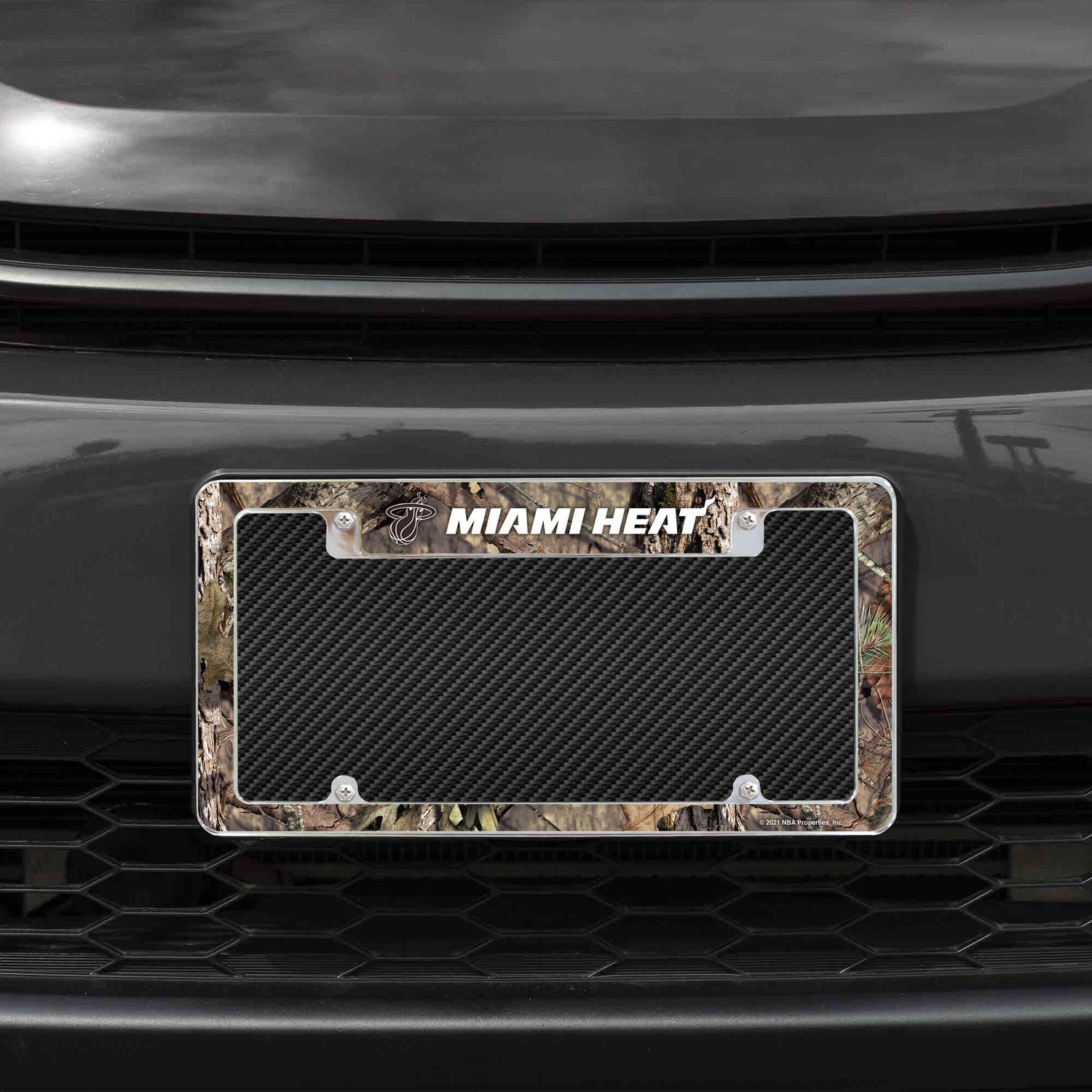 NBA Miami Heat All Over Chrome License Plate Frame Fan Gear NBA Miami Heat