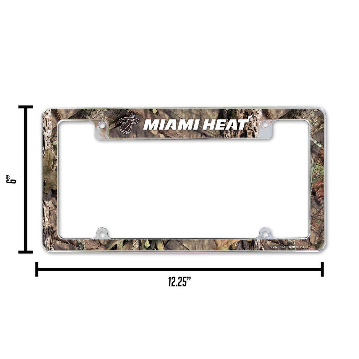 NBA Miami Heat All Over Chrome License Plate Frame Fan Gear NBA Miami Heat