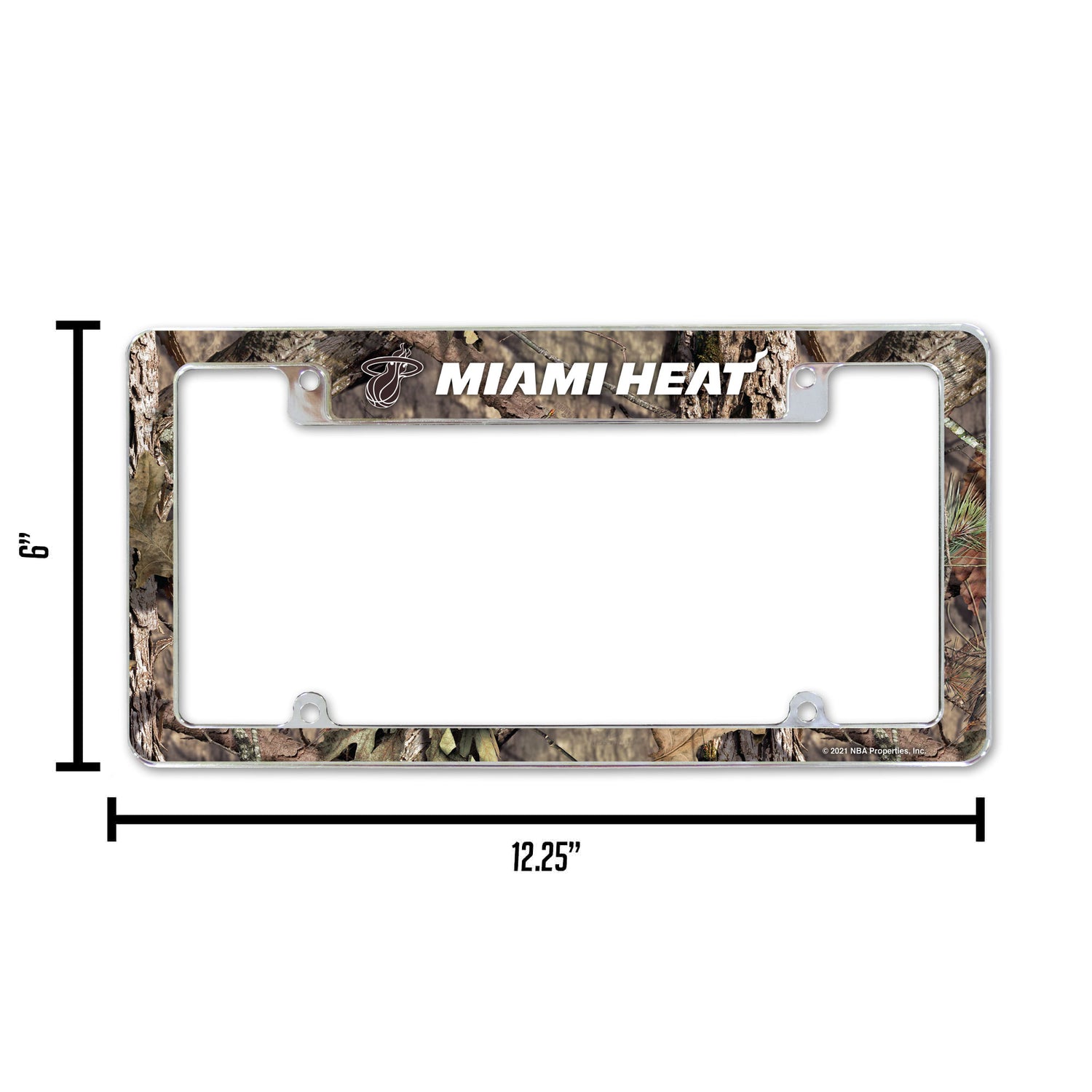 NBA Miami Heat All Over Chrome License Plate Frame Fan Gear NBA Miami Heat
