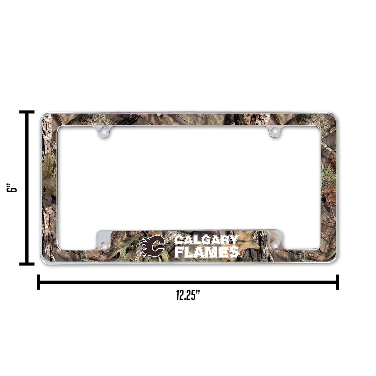 NHL Calgary Flames All Over Chrome License Plate Frame Fan Gear NHL Calgary Flames